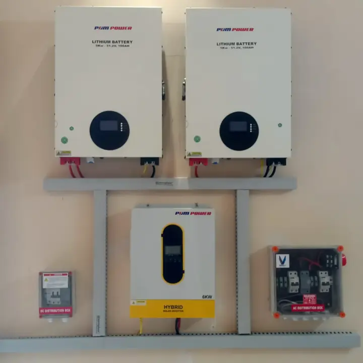 6kW hybrid solar power system with lithium battery storage